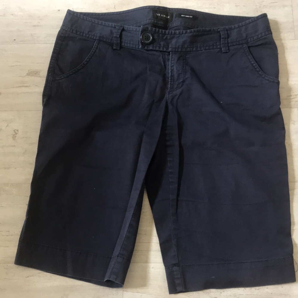 The Limited navy shorts drew fit